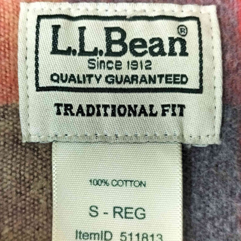 エルエルビーン L.L.Bean TRADITIONAL FIT シャモアクロス ブロック チェック シャツ メンズ import:S