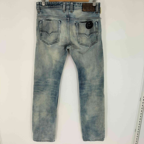 ディーゼル DIESEL ボタンフライ ダメージ加工 ストレートデニム メンズ UK:28-29