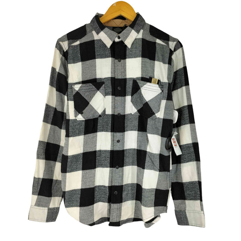 ハーレーダビッドソン HARLEY-DAVIDSON バッファローチェック バックプリント コットン 長袖 シャツ メンズ import:S