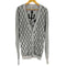 ディーゼル DIESEL アーガイル柄 ニットカーディガン グラフィックプリント メンズ import:XL