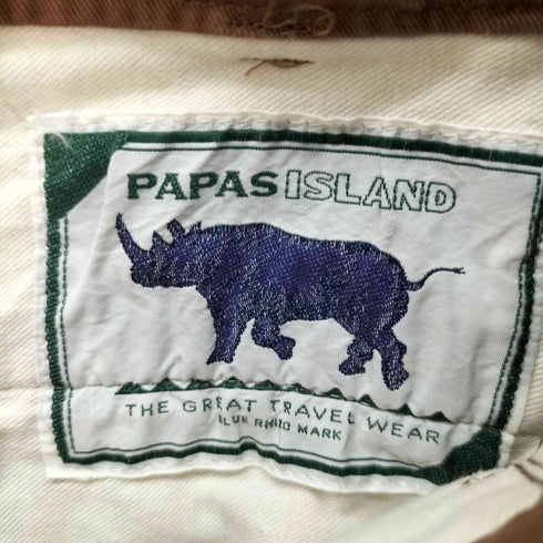 パパス papas PAPASISLAND ツータックワイドスラックス メンズ JPN:XL