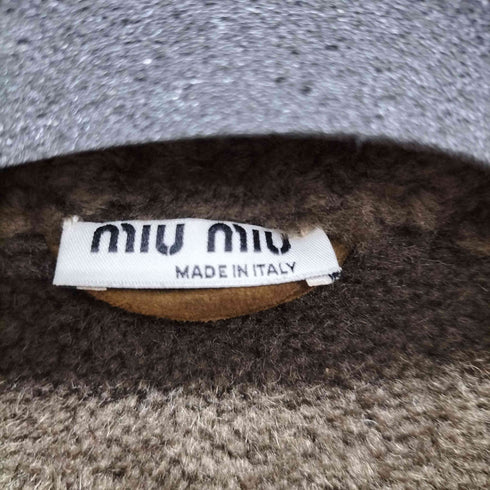 ミュウミュウ miu miu イタリア製 ファー ムートン ジャケット レディース EUR:42
