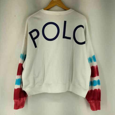 ポロラルフローレン POLO RALPH LAUREN LOGO TIE-DYE FRENCH TERRY SWEATSHIRT ロゴ入りホワイトスエット レディース JPN:M