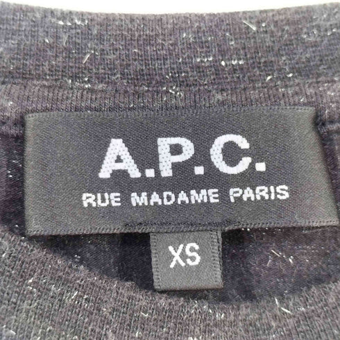 アーペーセー A.P.C. ラメ 前V 半袖 カットソー レディース XS
