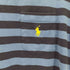 ポロバイラルフローレン Polo by RALPH LAUREN 90s ボーダー ポケット Tシャツ ポニー有 S/S カットソー メンズ import:M