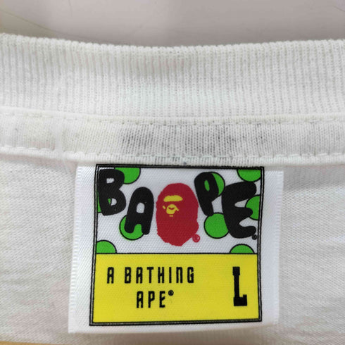 アベイシングエイプ A BATHING APE ファー素材エイプヘッド ロゴ Tシャツ メンズ JPN:L