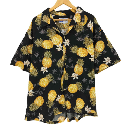ロバートジェイクランシー RJC 70-80s USA製 パイナップル 花柄 アロハシャツ メンズ 3XL