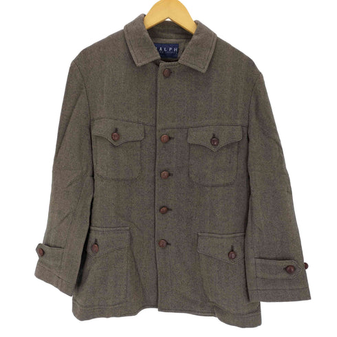ラルフローレン RALPH LAUREN ヘリンボーン柄 フラップポケット ハンティングジャケット メンズ