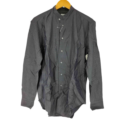 アルマーニコレツィオーニ ARMANI COLLEZIONI ジオメトリックパターン バンドカラー 長袖 シャツ メンズ import:S