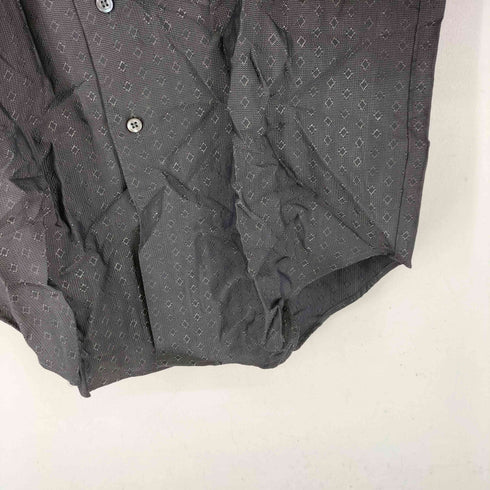 アルマーニコレツィオーニ ARMANI COLLEZIONI ジオメトリックパターン バンドカラー 長袖 シャツ メンズ import:S
