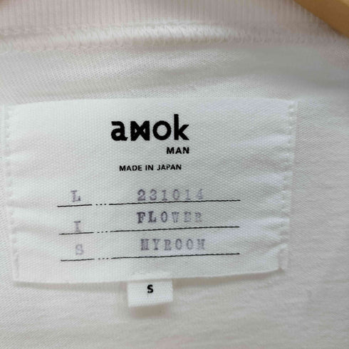Amok FLOWER TEE フラワープリントTシャツ メンズ JPN:S