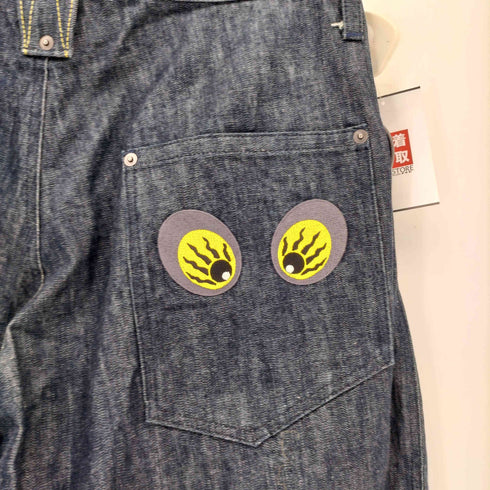 ミルクボーイ MILKBOY 90-00s 金ラメタグ ポケットデザイン刺繍 デニムパンツ Y2K メンズ JPN:L