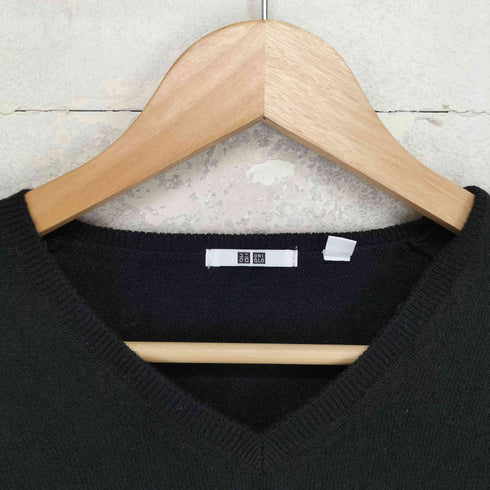 ユニクロ UNIQLO CASHMERE 100% カシミヤ Vネック セーター メンズ JPN:L
