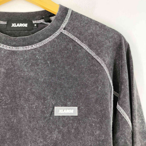エクストララージ XLARGE ケミカルウォッシュ オーバーラップ ロゴ ロングスリーブ ポケットTシャツ メンズ JPN:M