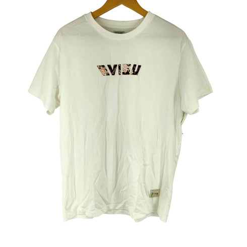 エヴィス EVISU 花柄ロゴプリントデザイン 半袖 Tシャツ レディース import:S