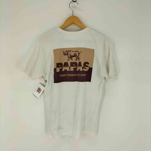 パパス papas サイ バックプリント クルーネックTシャツ メンズ JPN:M