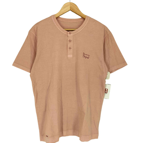 パパス papas カジキ バックプリント ヘンリーネックTシャツ メンズ JPN:M