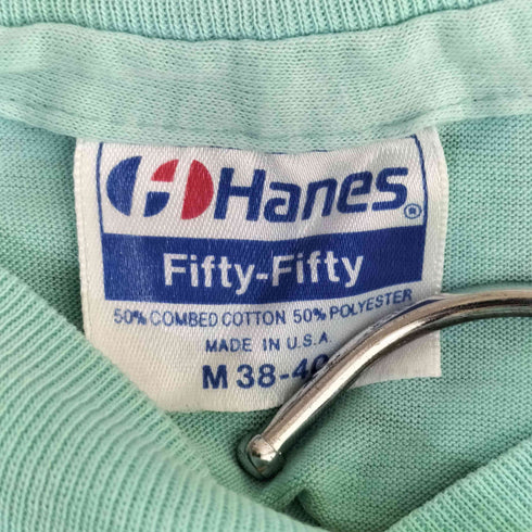 ヘインズ Hanes 80-90s USA製 シングルステッチ Fifty-Fifty フィフティーフィフティー コットン ポリ Tシャツ メンズ M