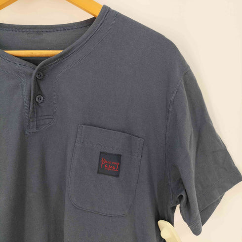パパス papas 40/2 天竺 世界の名所 プリントTシャツ メンズ JPN:M
