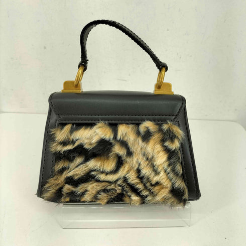 ゲス GUESS BERGEN MICRO MINI ロゴデザイン ファー ハンドバッグ レディース