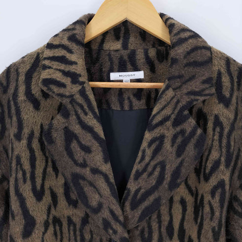 マウジー moussy LEO SIDE SLIT LONG コート レオパード柄 スリット ロングコート レディース 2