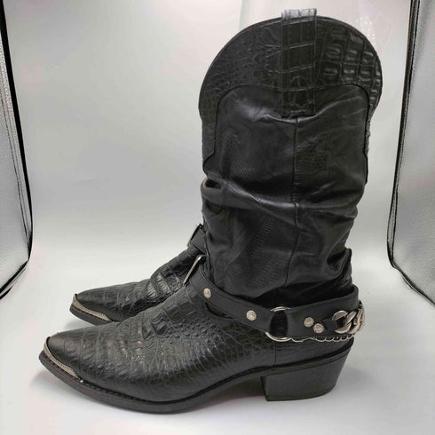 DINGO 00S Crocodile skin western boots シワ加工 クロコスキン レザー ウエスタンブーツ Y2K メンズ US:10
