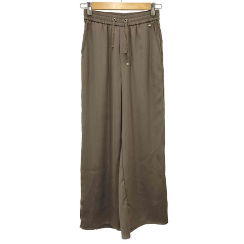 ヘルノ Herno Satin Taupe Trousers サテン トープ トラウザーズ レディース EUR:40-42