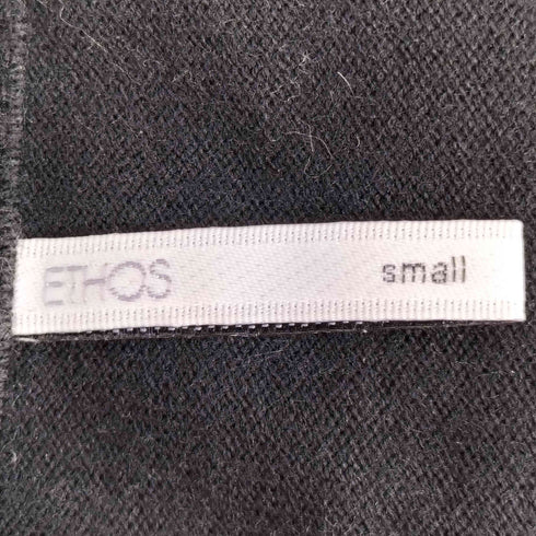 エトス ETHOS 裾格子状 ステッチ デザイン 長袖Tシャツ メンズ import:S