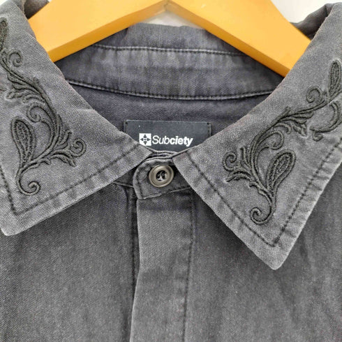 サブサエティ Subciety Embroidery shirt エンブロイダリーシャツ メンズ JPN:XL