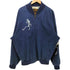 エディーバウアー Eddie Bauer 80-90s 黒タグ 裏地フィッシング柄 プリント デニム ボンバージャケット MA-1 メンズ import:L