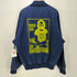 エディーバウアー Eddie Bauer 80-90s 黒タグ 裏地フィッシング柄 プリント デニム ボンバージャケット MA-1 メンズ import:L