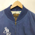 エディーバウアー Eddie Bauer 80-90s 黒タグ 裏地フィッシング柄 プリント デニム ボンバージャケット MA-1 メンズ import:L