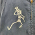 エディーバウアー Eddie Bauer 80-90s 黒タグ 裏地フィッシング柄 プリント デニム ボンバージャケット MA-1 メンズ import:L