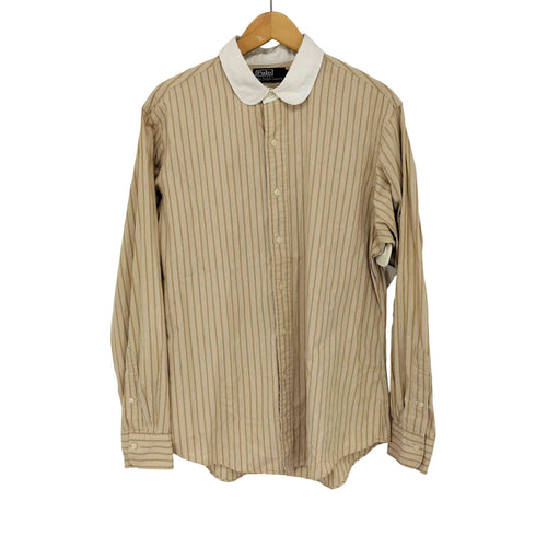 ポロバイラルフローレン Polo by RALPH LAUREN 丸襟 マルチストライプシャツ レディース import:L