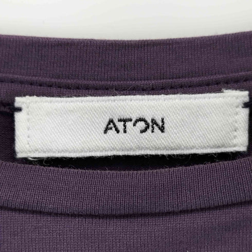 エイトン ATON コットンクルーネックTシャツ レディース