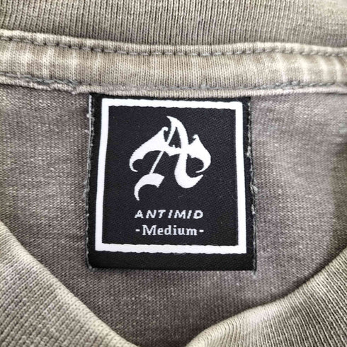 ANTIMID アンチミッド トライバルロゴ プリント スタッズ 半袖 Tシャツ メンズ M