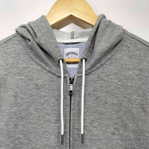 ブルックスブラザーズ BROOKS BROTHERS 鹿の子生地 ワンポイント ジップアップ パーカー メンズ import:M