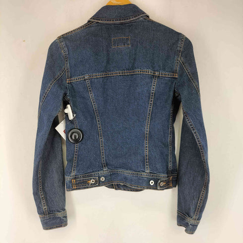ドルチェアンドガッバーナ DOLCE&GABBANA 00S クリスタルジェム ダブルポケット デニムジャケット レディース import:XS