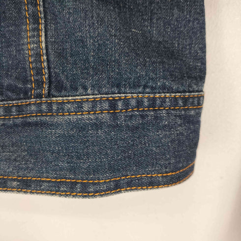 ドルチェアンドガッバーナ DOLCE&GABBANA 00S クリスタルジェム ダブルポケット デニムジャケット レディース import:XS