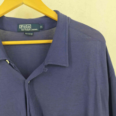 ポロバイラルフローレン Polo by RALPH LAUREN 90S コットン オープンカラー サマーニット シャツ メンズ XL
