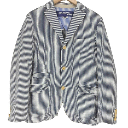 ジュンヤワタナベコムデギャルソン JUNYA WATANABE COMME des GARCONS AD2013 14SS ストライプ 3ボタン テーラードジャケット メンズ XS
