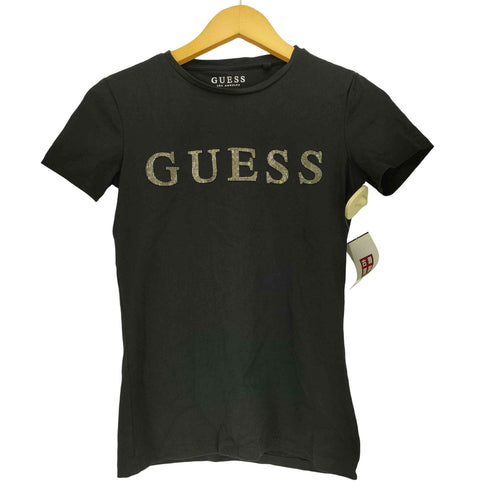 ゲス GUESS ラインストーン フロント ロゴ S/S Tシャツ Y2K レディース import:S