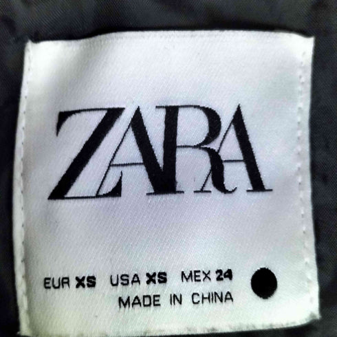 ザラ ZARA フリンジ ウール 異素材切替 デニムジャケット レディース import:XS