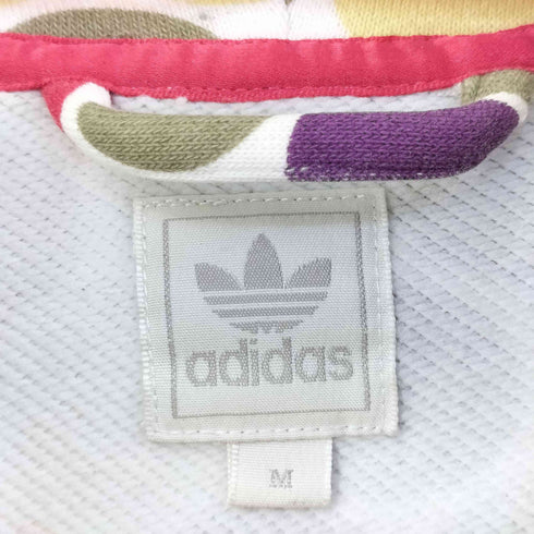 アディダス adidas ドット柄 マルチカラー ジップアップ パーカー メンズ M