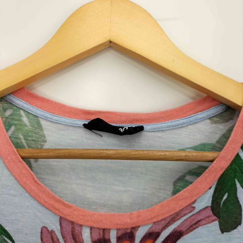 デシグアル Desigual 総柄 鳥 プリント クロップド S/S Tシャツ レディース import:S