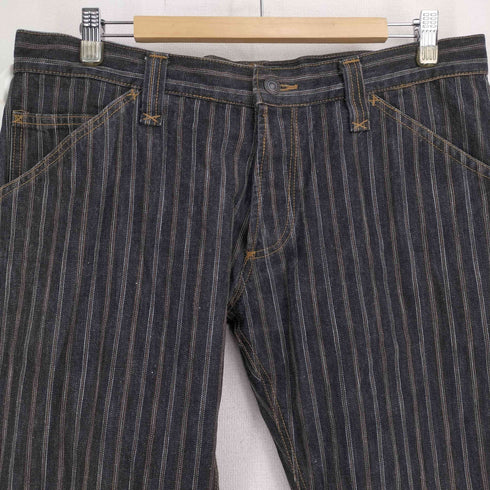 la moda eterna ラ・モーダ・エテルナ ストライプ ストレートデニムパンツ メンズ JPN:L