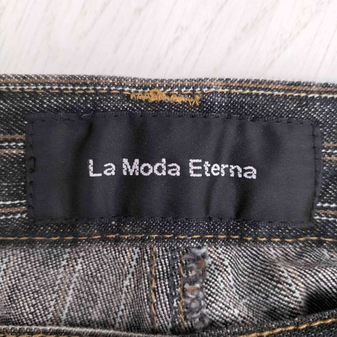 la moda eterna ラ・モーダ・エテルナ ストライプ ストレートデニムパンツ メンズ JPN:L