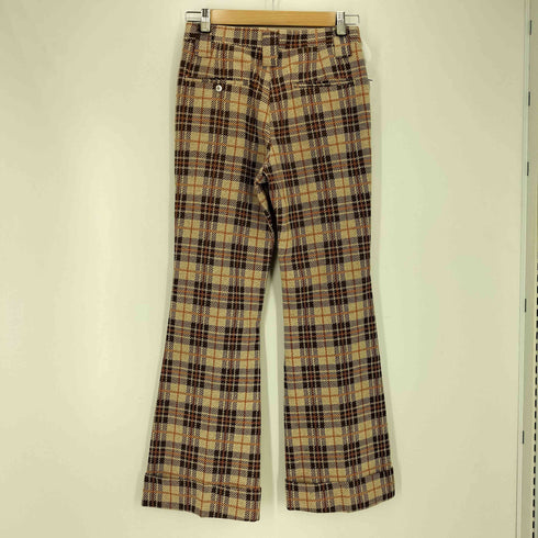70S SCOVILジップ チェック フレア スラックス メンズ