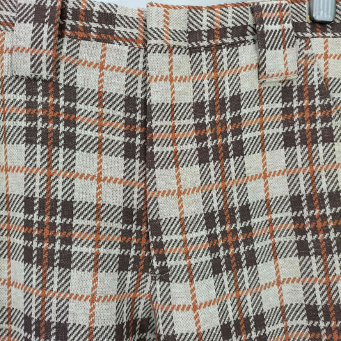70S SCOVILジップ チェック フレア スラックス メンズ