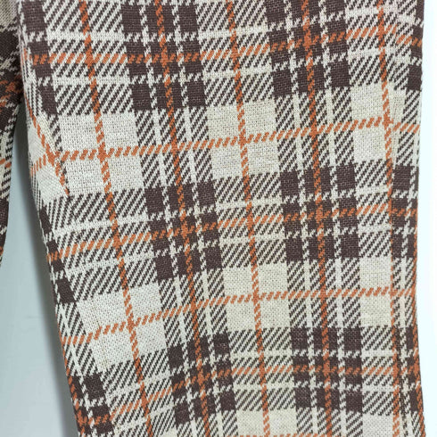 70S SCOVILジップ チェック フレア スラックス メンズ